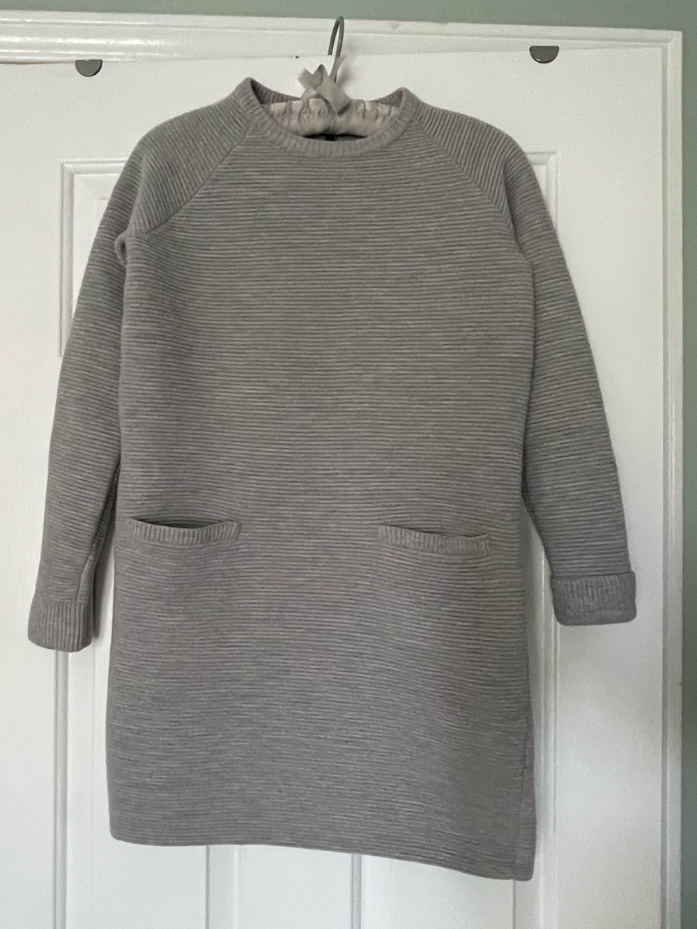 Theory Ribbed Sweater Dress 95% Wool Best fit XS imo